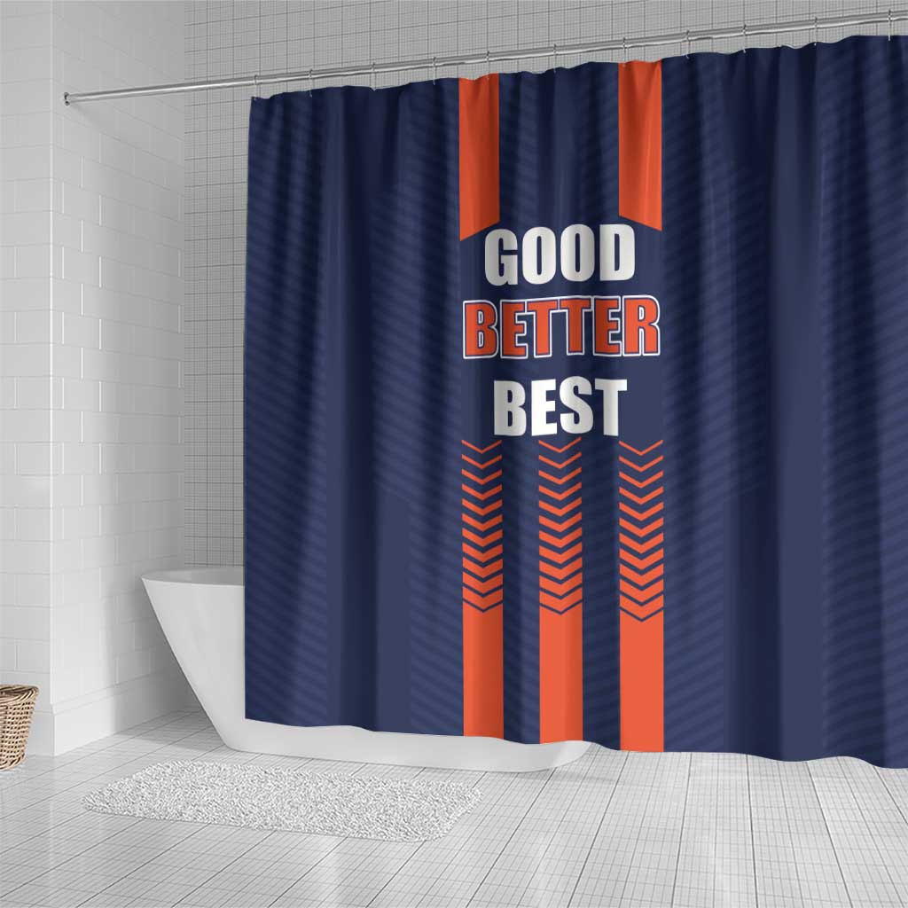 Good Better Best Chicago Football Shower Curtain Never Let It Rest - Wonder Print Shop