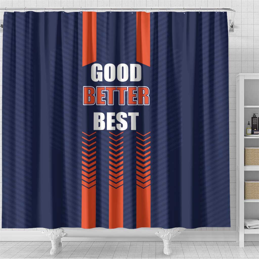 Good Better Best Chicago Football Shower Curtain Never Let It Rest - Wonder Print Shop