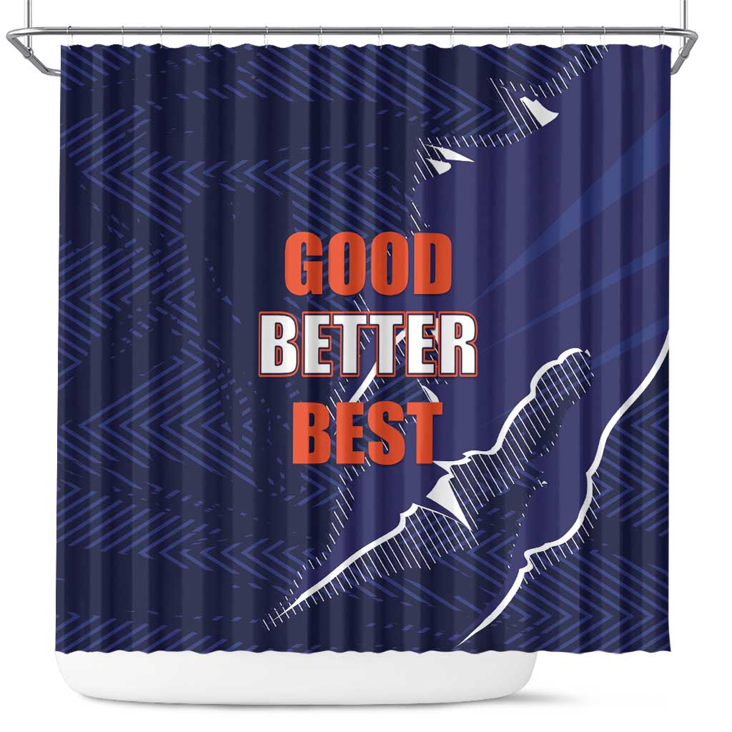 Good Better Best Chicago Football Shower Curtain One Two Three Bears - Wonder Print Shop