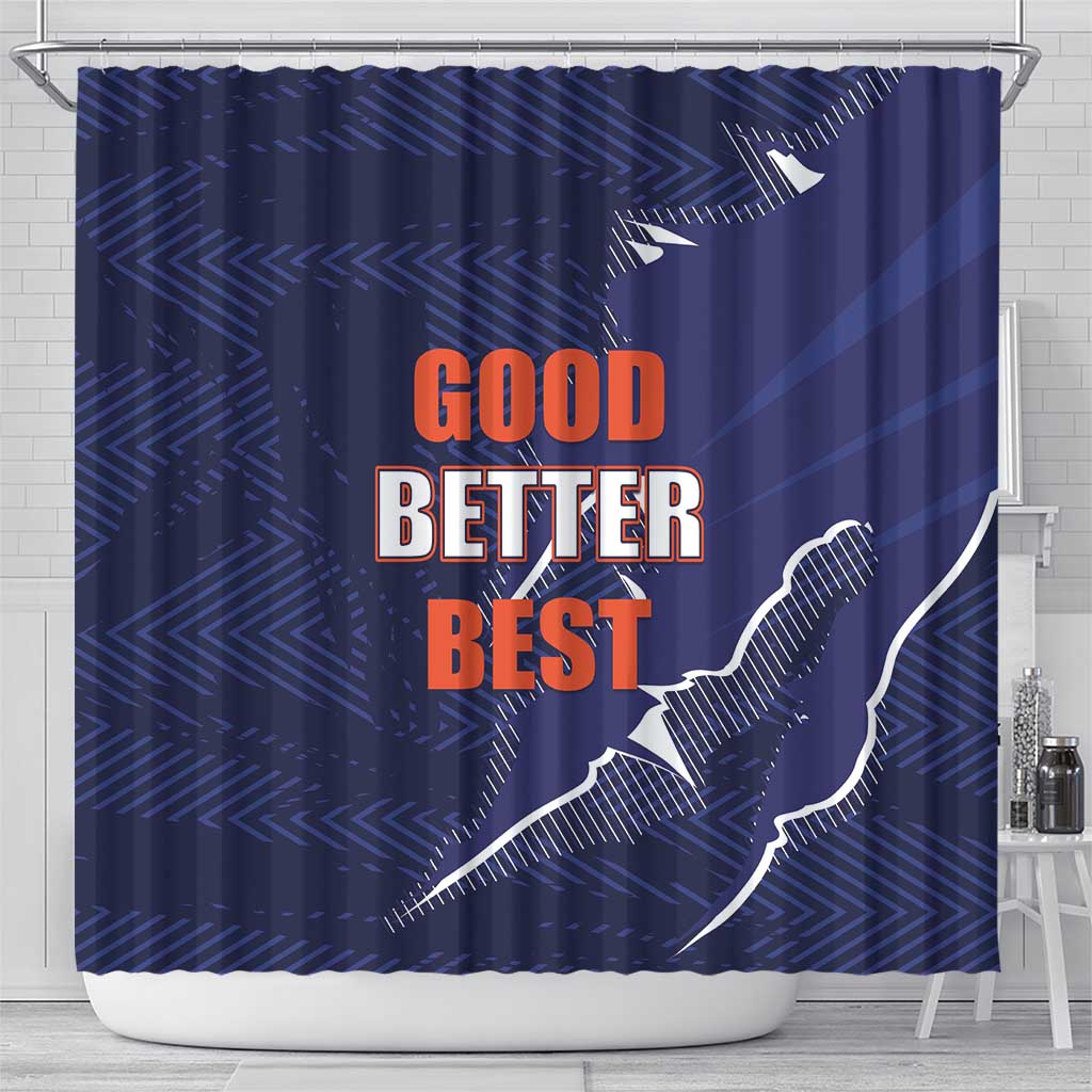 Good Better Best Chicago Football Shower Curtain One Two Three Bears - Wonder Print Shop