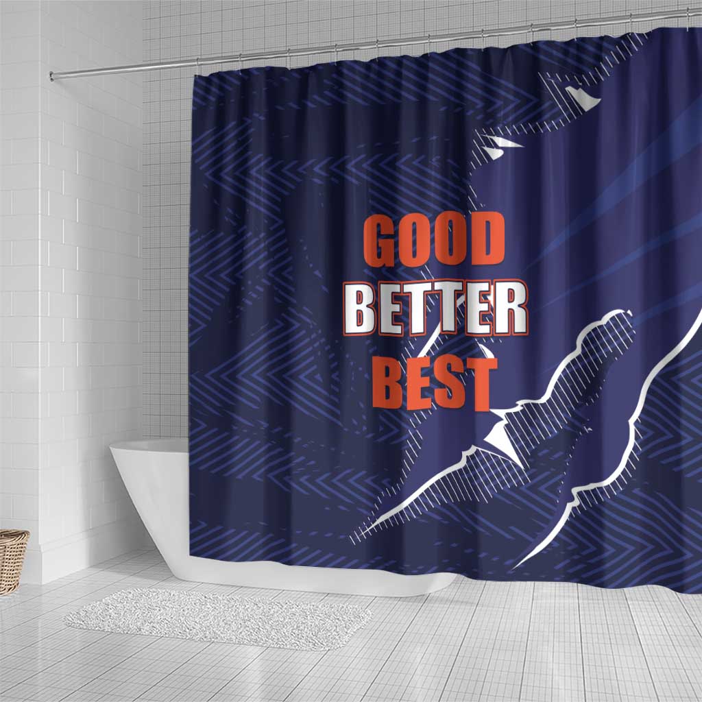 Good Better Best Chicago Football Shower Curtain One Two Three Bears - Wonder Print Shop