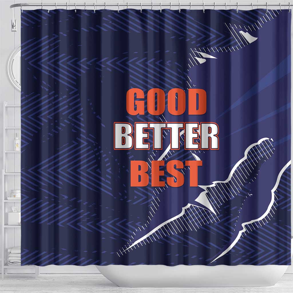 Good Better Best Chicago Football Shower Curtain One Two Three Bears - Wonder Print Shop