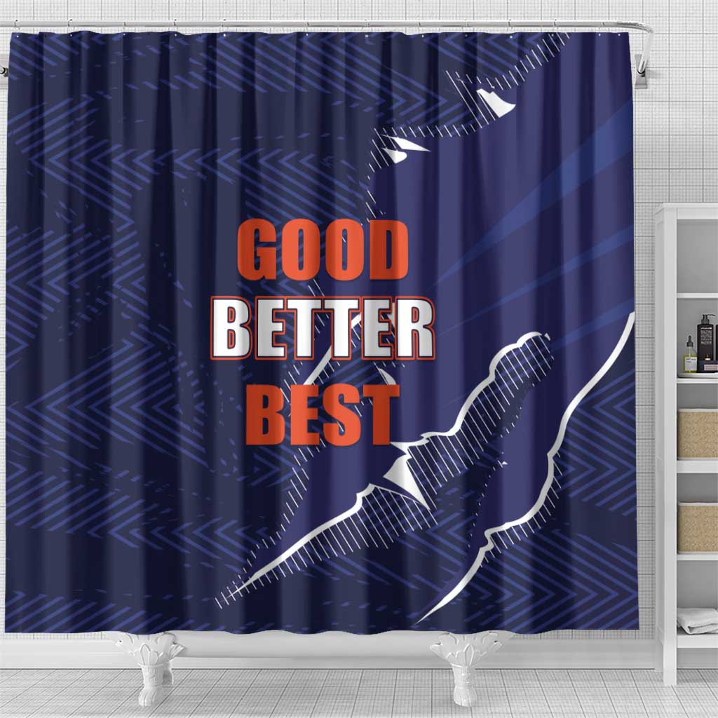 Good Better Best Chicago Football Shower Curtain One Two Three Bears - Wonder Print Shop