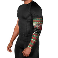 Biker Santa Motorcycle Christmas Arm Sleeves Santa Claus On A Motorcycle - Wonder Print Shop