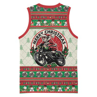 Biker Santa Motorcycle Christmas Basketball Jersey Santa Claus On A Motorcycle - Wonder Print Shop