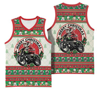 Biker Santa Motorcycle Christmas Basketball Jersey Santa Claus On A Motorcycle - Wonder Print Shop