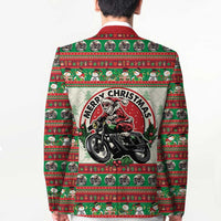 Biker Santa Motorcycle Christmas Blazer Santa Claus On A Motorcycle - Wonder Print Shop