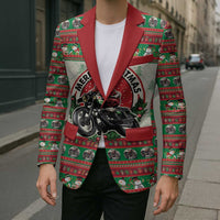 Biker Santa Motorcycle Christmas Blazer Santa Claus On A Motorcycle - Wonder Print Shop