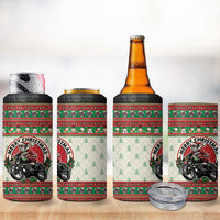 Biker Santa Motorcycle Christmas 4 in 1 Can Cooler Tumbler Santa Claus On A Motorcycle - Wonder Print Shop