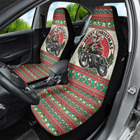 Biker Santa Motorcycle Christmas Car Seat Cover Santa Claus On A Motorcycle - Wonder Print Shop