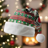 Biker Santa Motorcycle Christmas Santa Hat Santa Claus On A Motorcycle - Wonder Print Shop