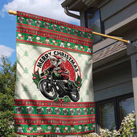 Biker Santa Motorcycle Christmas Garden Flag Santa Claus On A Motorcycle - Wonder Print Shop
