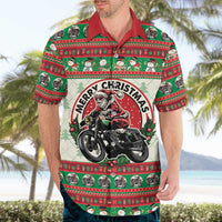 Biker Santa Motorcycle Christmas Hawaiian Shirt Santa Claus On A Motorcycle - Wonder Print Shop