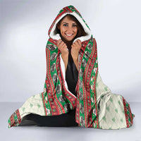 Biker Santa Motorcycle Christmas Hooded Blanket Santa Claus On A Motorcycle - Wonder Print Shop