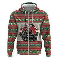 Biker Santa Motorcycle Christmas Hoodie Santa Claus On A Motorcycle - Wonder Print Shop