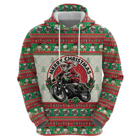 Biker Santa Motorcycle Christmas Hoodie Santa Claus On A Motorcycle - Wonder Print Shop