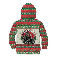 Biker Santa Motorcycle Christmas Kid Hoodie Santa Claus On A Motorcycle - Wonder Print Shop