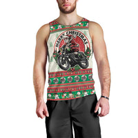 Biker Santa Motorcycle Christmas Men Tank Top Santa Claus On A Motorcycle - Wonder Print Shop