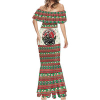 Biker Santa Motorcycle Christmas Mermaid Dress Santa Claus On A Motorcycle - Wonder Print Shop