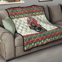 Biker Santa Motorcycle Christmas Quilt Santa Claus On A Motorcycle - Wonder Print Shop