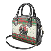Biker Santa Motorcycle Christmas Shoulder Handbag Santa Claus On A Motorcycle - Wonder Print Shop