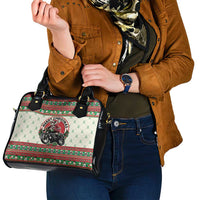 Biker Santa Motorcycle Christmas Shoulder Handbag Santa Claus On A Motorcycle - Wonder Print Shop