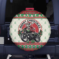 Biker Santa Motorcycle Christmas Spare Tire Cover Santa Claus On A Motorcycle - Wonder Print Shop