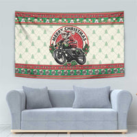Biker Santa Motorcycle Christmas Tapestry Santa Claus On A Motorcycle - Wonder Print Shop