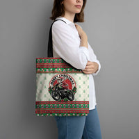 Biker Santa Motorcycle Christmas Tote Bag Santa Claus On A Motorcycle - Wonder Print Shop