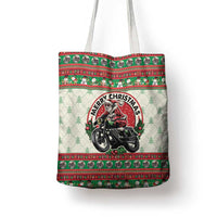 Biker Santa Motorcycle Christmas Tote Bag Santa Claus On A Motorcycle - Wonder Print Shop