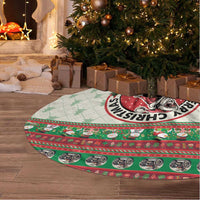 Biker Santa Motorcycle Christmas Tree Skirt Santa Claus On A Motorcycle - Wonder Print Shop