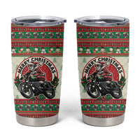 Biker Santa Motorcycle Christmas Tumbler Cup Santa Claus On A Motorcycle - Wonder Print Shop