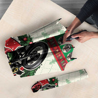 Biker Santa Motorcycle Christmas Umbrella Santa Claus On A Motorcycle - Wonder Print Shop