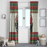 Biker Santa Motorcycle Christmas Window Curtain Santa Claus On A Motorcycle - Wonder Print Shop