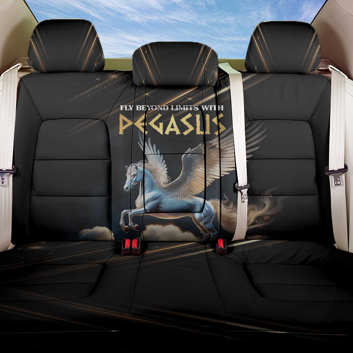 Fly Beyond Limits With Pegasus Back Car Seat Cover