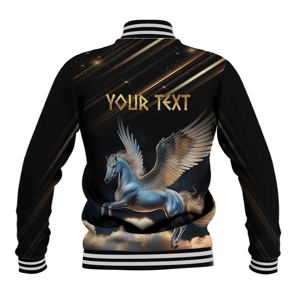 Personalized Fly Beyond Limits With Pegasus Baseball Jacket