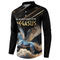 Personalized Fly Beyond Limits With Pegasus Button Sweatshirt