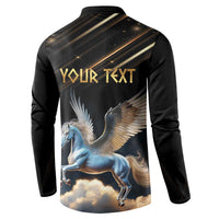 Personalized Fly Beyond Limits With Pegasus Button Sweatshirt