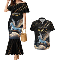 Personalized Fly Beyond Limits With Pegasus Couples Matching Mermaid Dress and Hawaiian Shirt