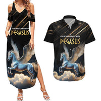 Personalized Fly Beyond Limits With Pegasus Couples Matching Summer Maxi Dress and Hawaiian Shirt