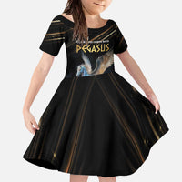 Personalized Fly Beyond Limits With Pegasus Family Matching Off The Shoulder Long Sleeve Dress and Hawaiian Shirt
