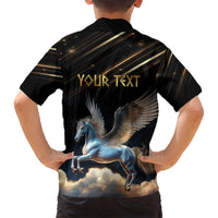 Personalized Fly Beyond Limits With Pegasus Family Matching Off Shoulder Maxi Dress and Hawaiian Shirt