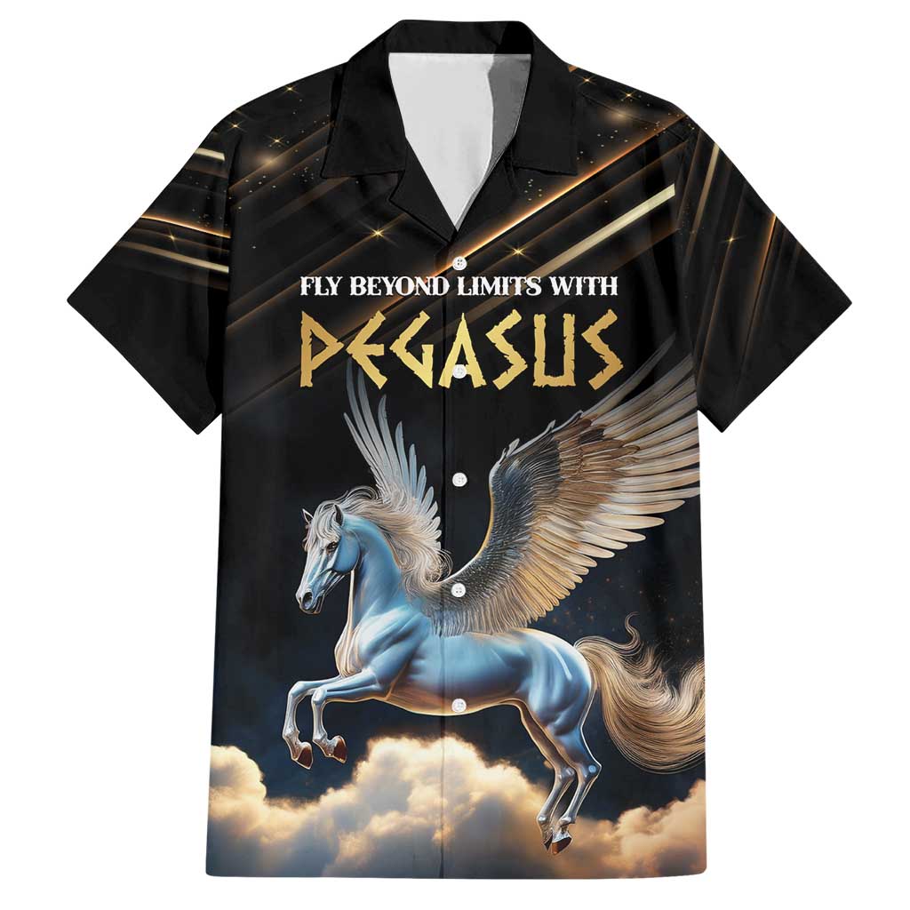 Personalized Fly Beyond Limits With Pegasus Family Matching Short Sleeve Bodycon Dress and Hawaiian Shirt - Wonder Print Shop