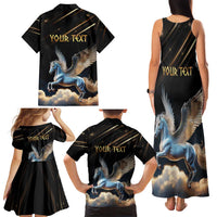 Personalized Fly Beyond Limits With Pegasus Family Matching Tank Maxi Dress and Hawaiian Shirt - Wonder Print Shop