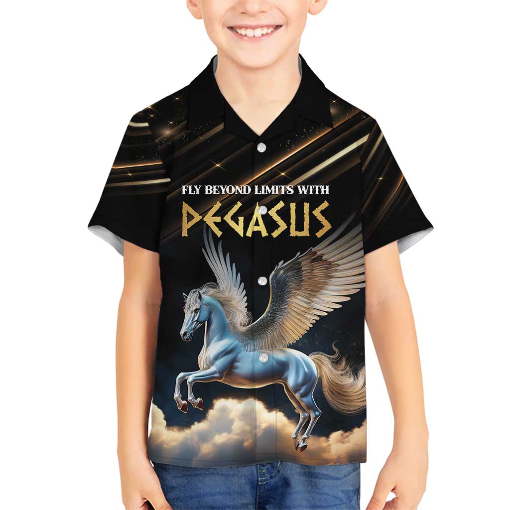 Personalized Fly Beyond Limits With Pegasus Family Matching Tank Maxi Dress and Hawaiian Shirt - Wonder Print Shop
