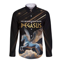 Personalized Fly Beyond Limits With Pegasus Long Sleeve Button Shirt