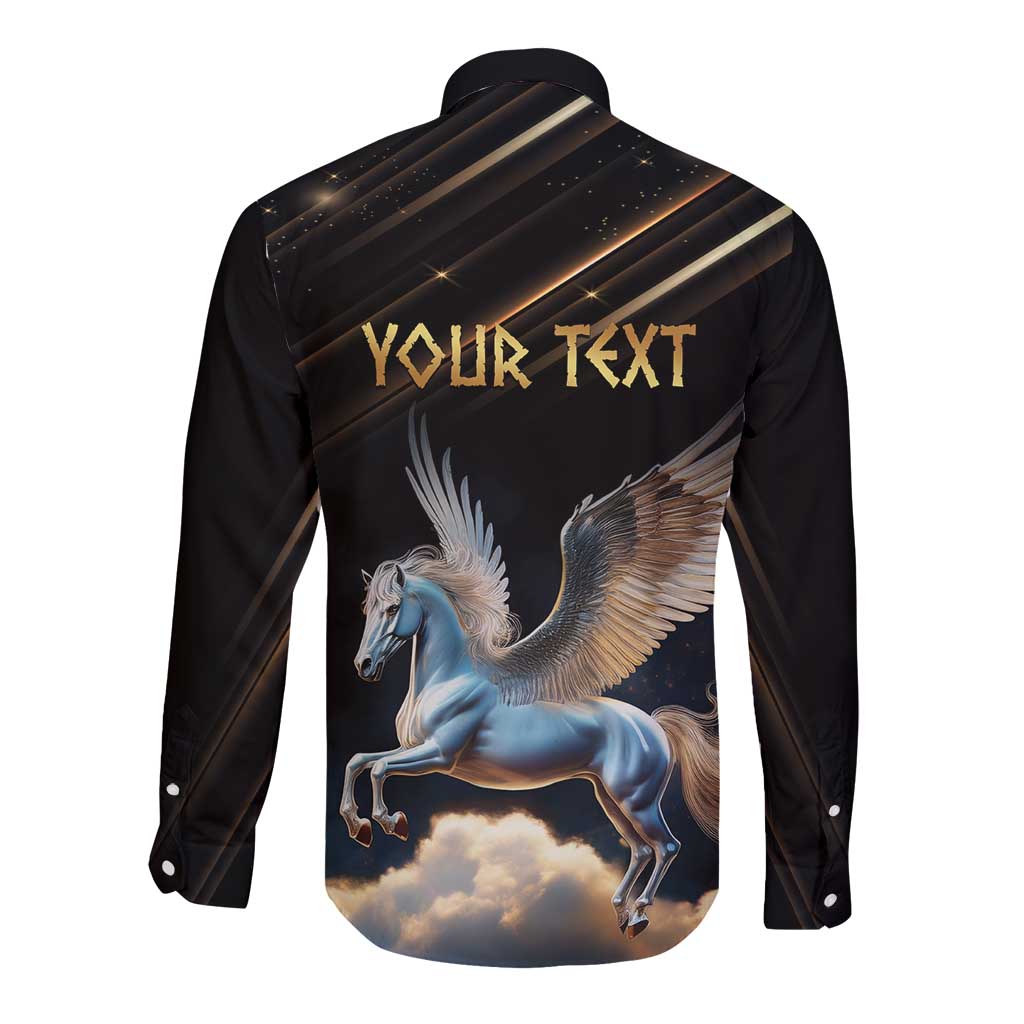 Personalized Fly Beyond Limits With Pegasus Long Sleeve Button Shirt