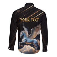 Personalized Fly Beyond Limits With Pegasus Long Sleeve Button Shirt