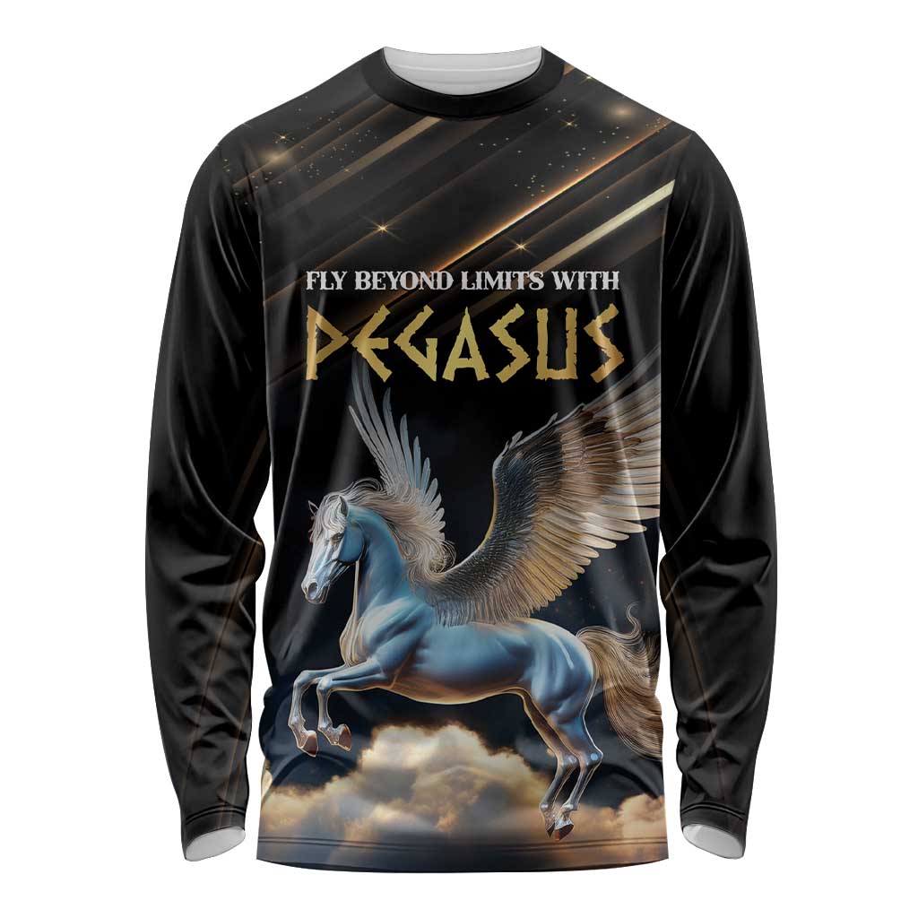 Personalized Fly Beyond Limits With Pegasus Long Sleeve Shirt - Wonder Print Shop