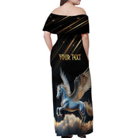 Personalized Fly Beyond Limits With Pegasus Off Shoulder Maxi Dress - Wonder Print Shop